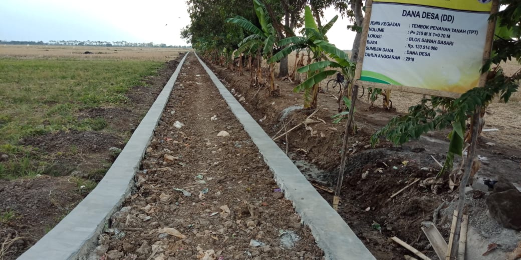 PEMBANGUNAN TEMBOK PENAHAN TANAH  BLOK BASARI Pemdes 